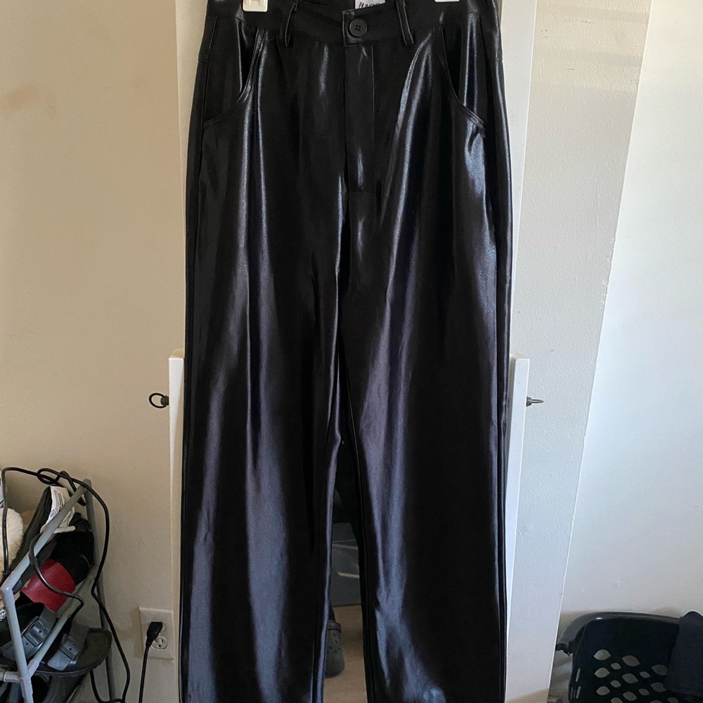 Martha Shiny Suit Pants Black
